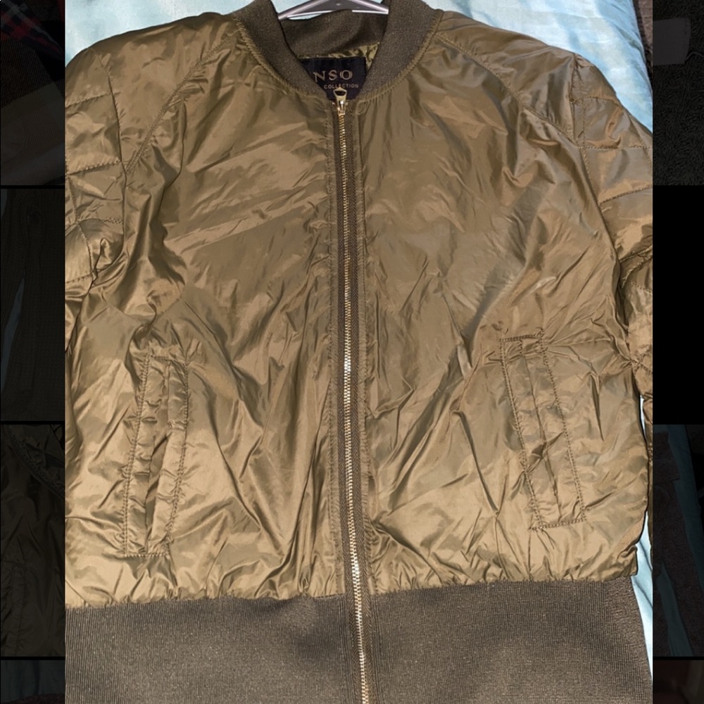 Green bomber jacket
